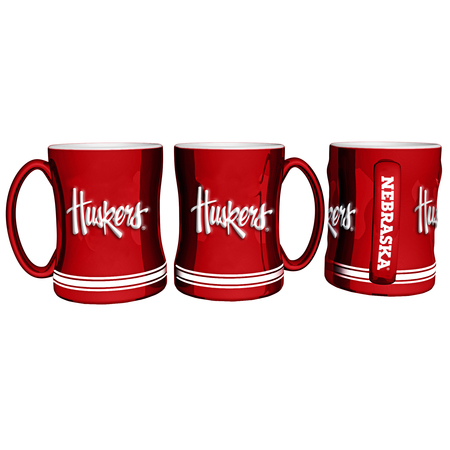 LOGO BRANDS 14OZ NCAA/NEBRASKA 16 HUSKERS RELIEF MUG 403991